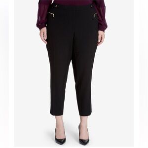 NWT Calvin Klein ankle length pants with gold zipper accents